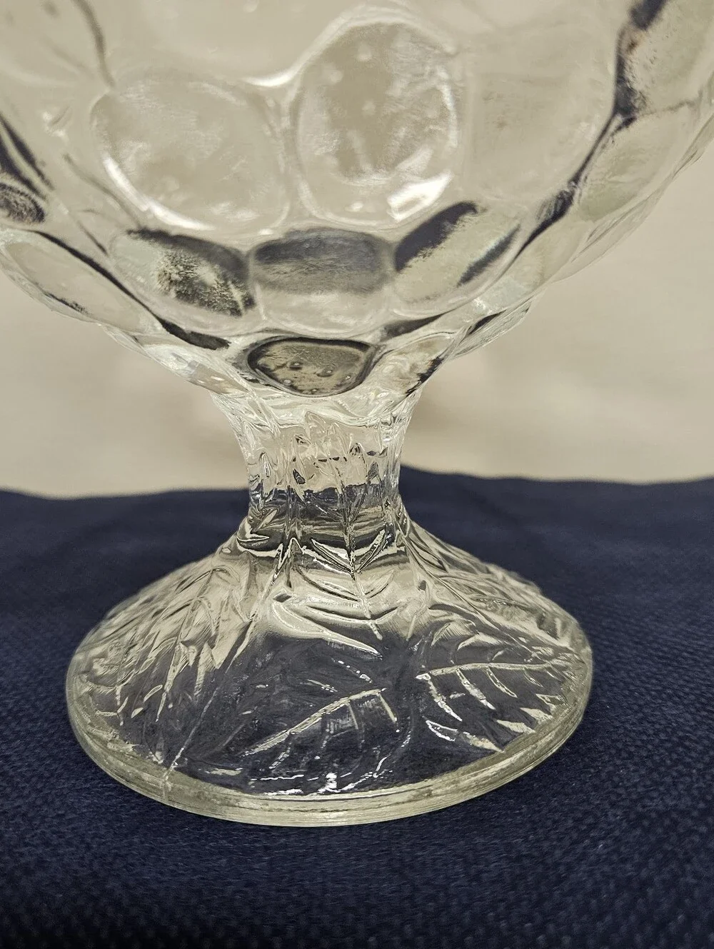 Strawberry & Floral Pattern‎ Glass Compote